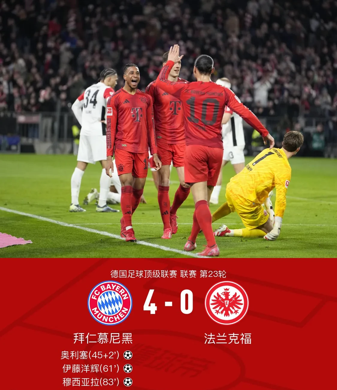 拜仁慕尼黑客场大胜英格斯塔特，状态火爆的简单介绍